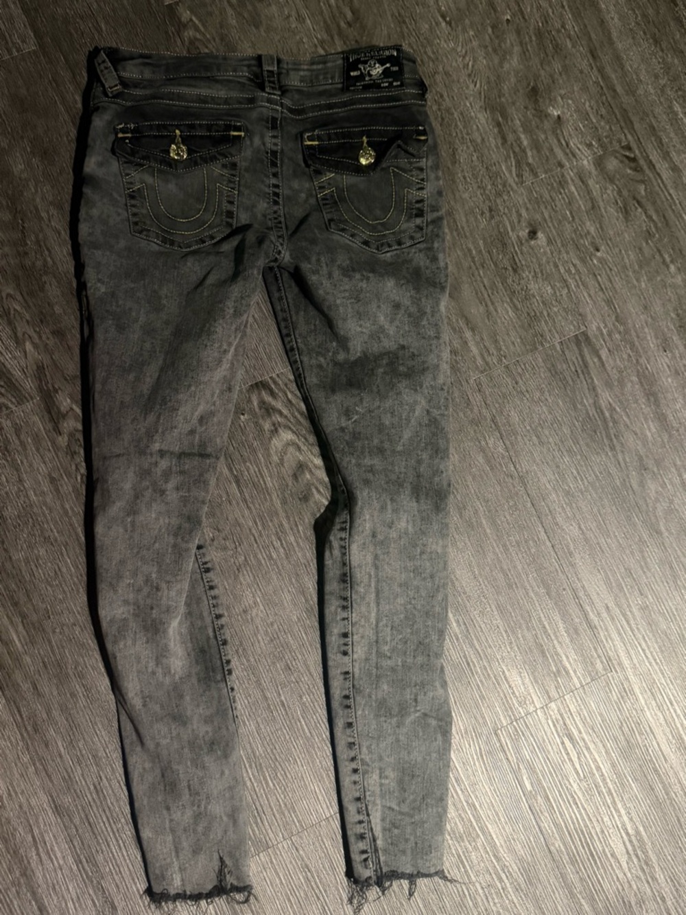 True religion Women's Gray Washed Skinny Jeans
